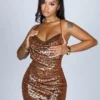 Liora Leopard Foil Mini Dress