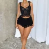 First Date Ruffled Layered Lace Skort