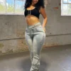 Tic Tac Toe Denim Cargo Jeans