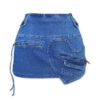 Queen of Hearts Mid Rise Denim Skirt