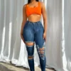 Muse Front And Back Distressed Skinny Jeans