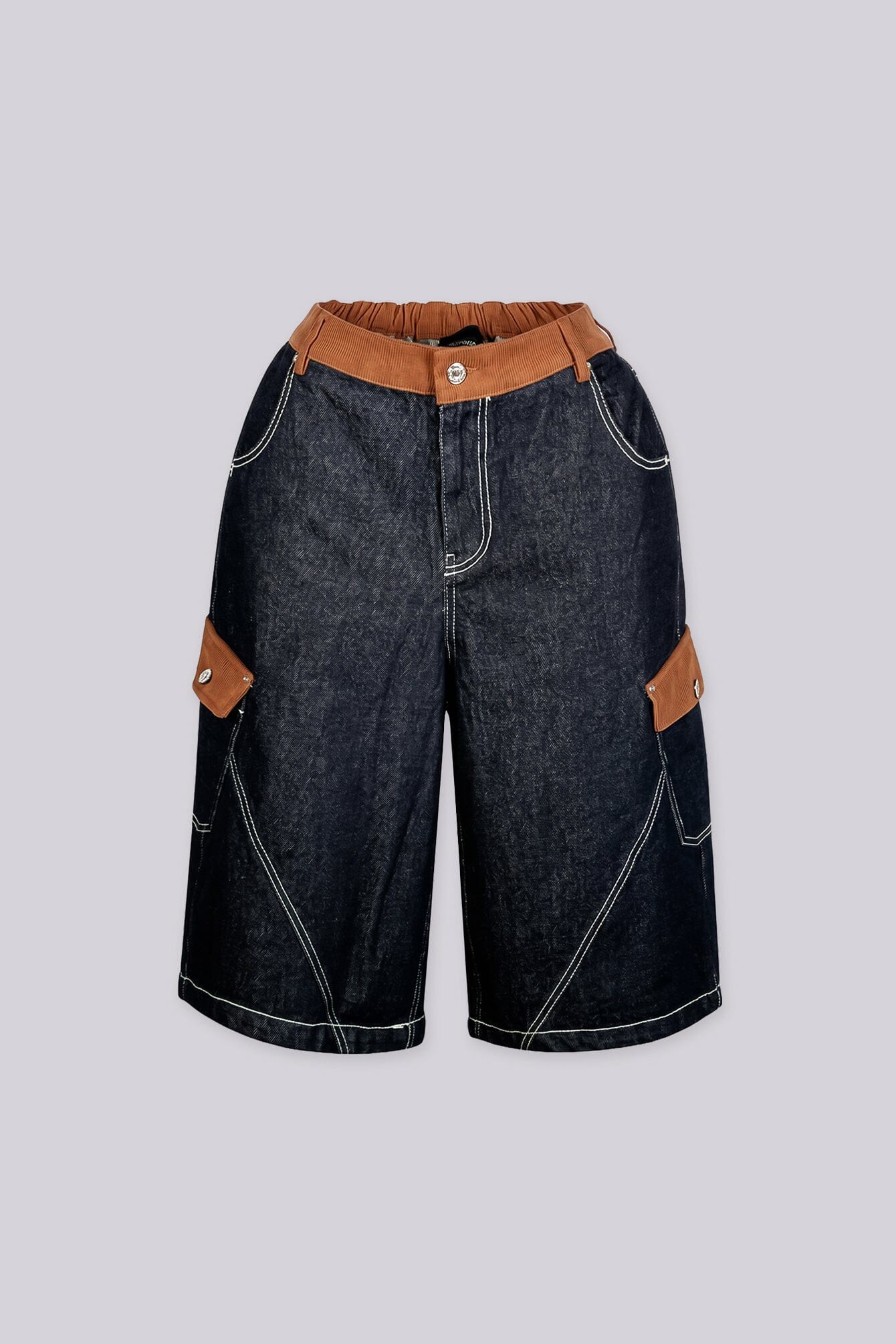Cassian Contrast Trim Denim Shorts