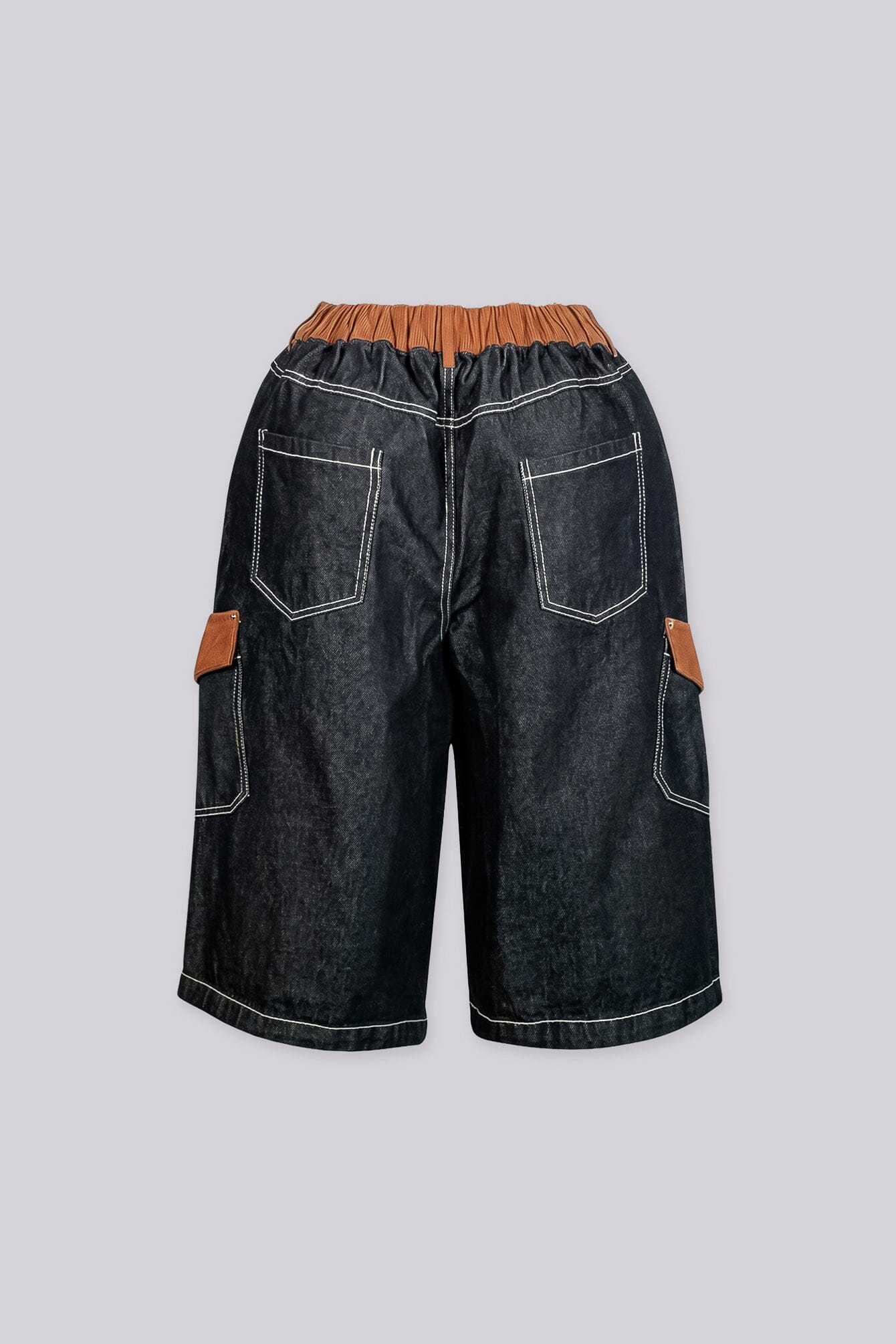 Cassian Contrast Trim Denim Shorts
