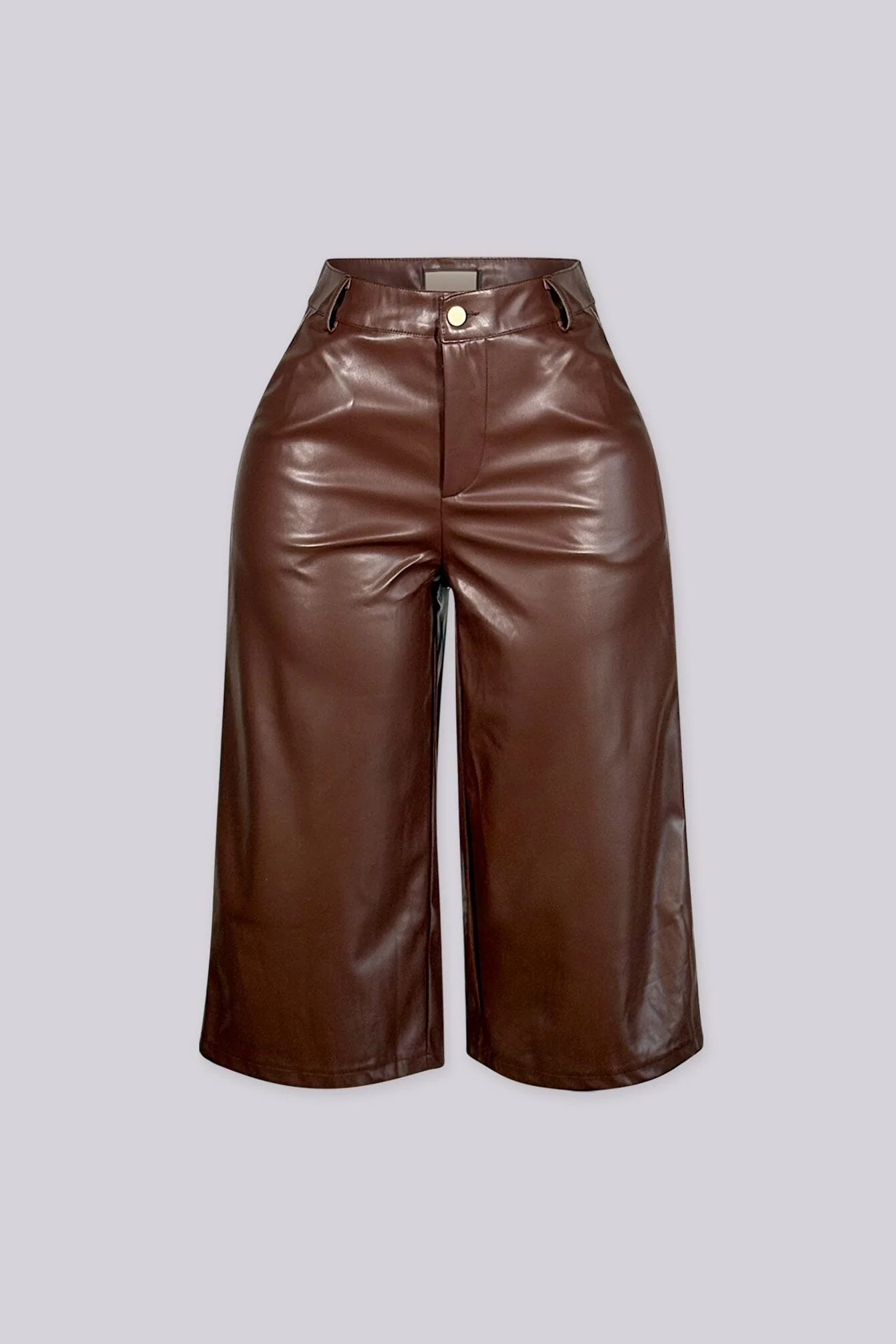 Corsica Faux Leather Culotte Shorts
