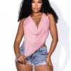 Lukka Rhinestone Halter Crop Top