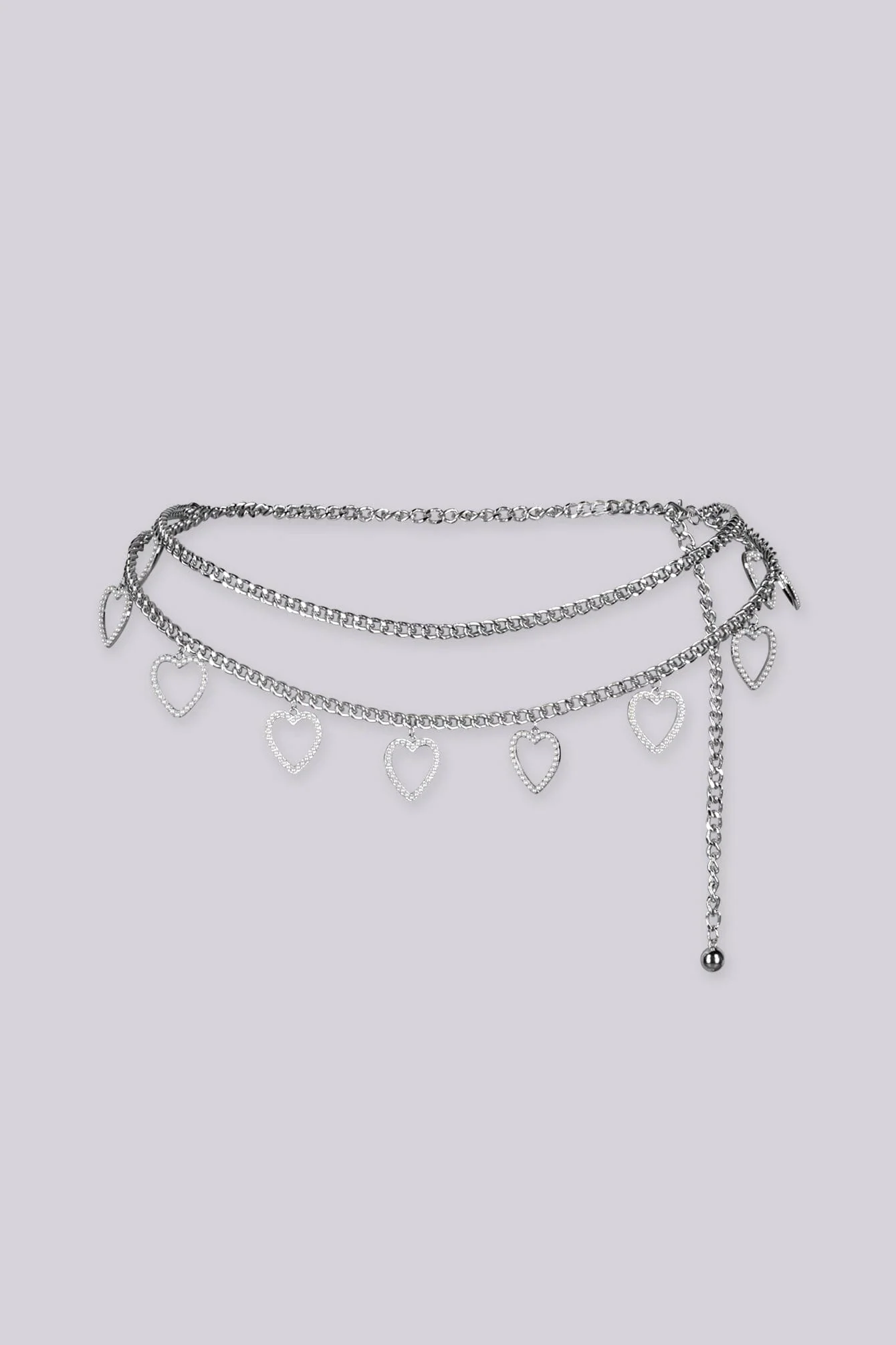 Heart Charm Chain Belt