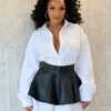 Aneria PU Peplum Belt