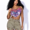 Mermaid Scale Chain Sequin Crop Top