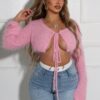 Luisa Fuzzy Open Cardigan Top