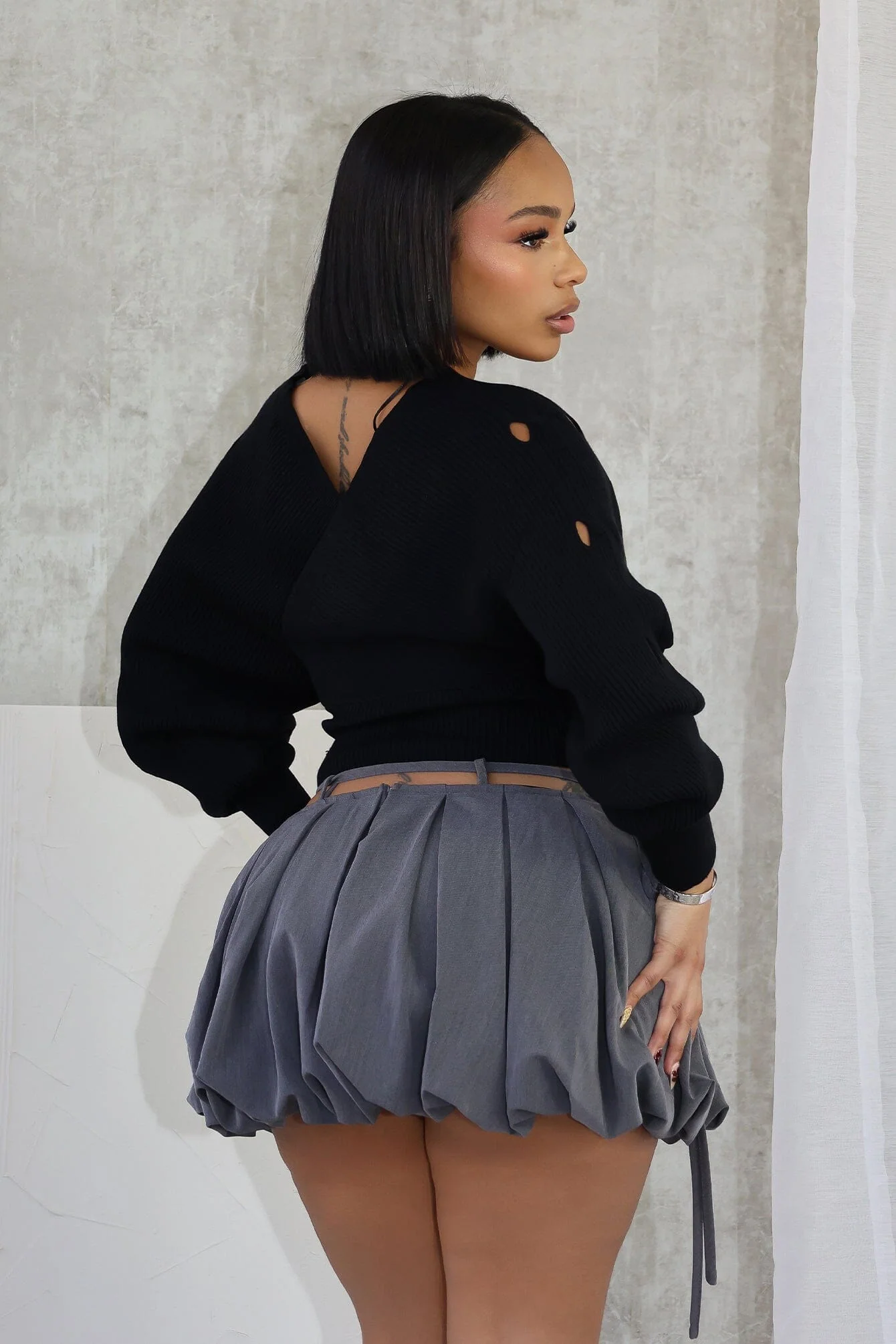 Vanessa Off Shoulder Sleeve Cutout Sweater 4 Vanessa Off Shoulder Sleeve Cutout Sweater
