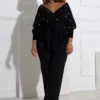 Aubrey Pearl Knit Wrap Sweater