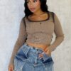 Real Emotion Washed Ribbed Top