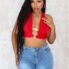 Still There Slinky Halter O Ring Top