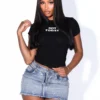 Not Today Graphic Baby Crop Tee
