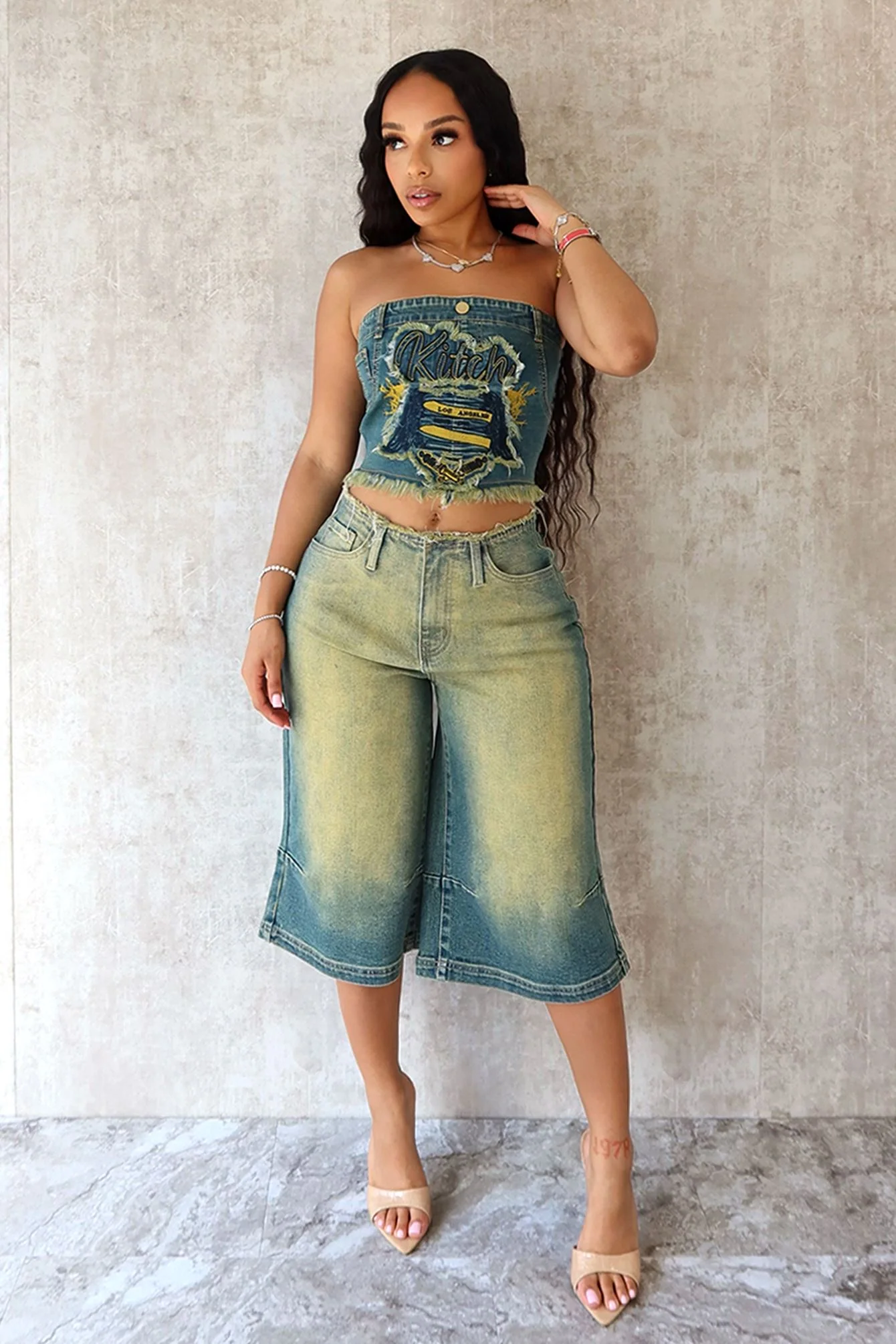 Priya Vintage Washed Tube Top