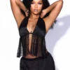 Xamira Halter Lace Top