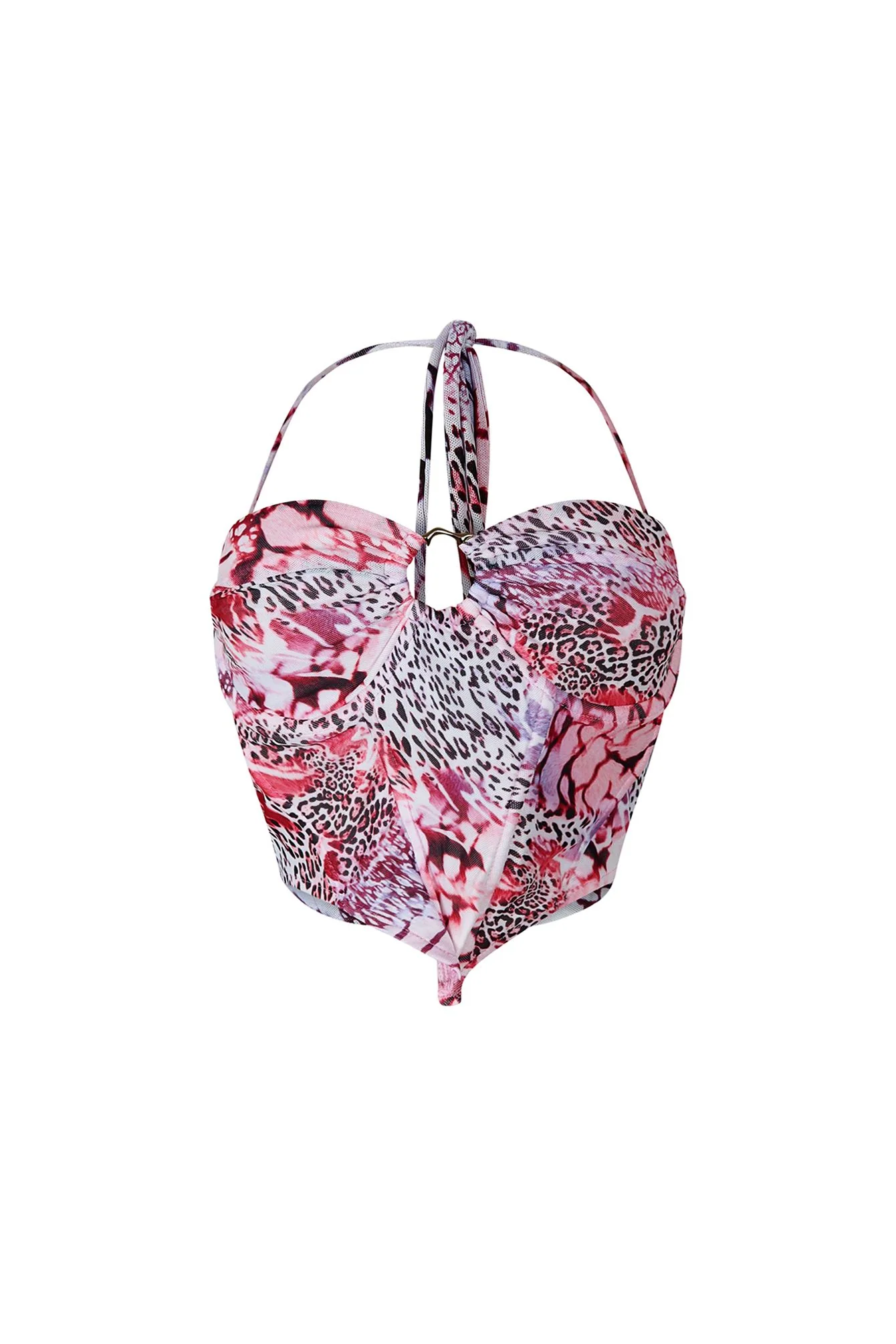 Suzy Summer Reef Halter Bustier Top