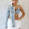 Ajay Unbalanced Denim Top
