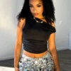 Goddess Twist One Off Shoulder Top