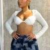 Ruve Wired Ribbed Crop Top