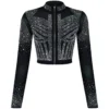 Galore Rhinestone Mesh Top