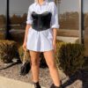 Moon Lovers Satin Hook&Eye Bustier Top
