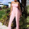 Cereza Ribbed Lace Up Jumpsuit