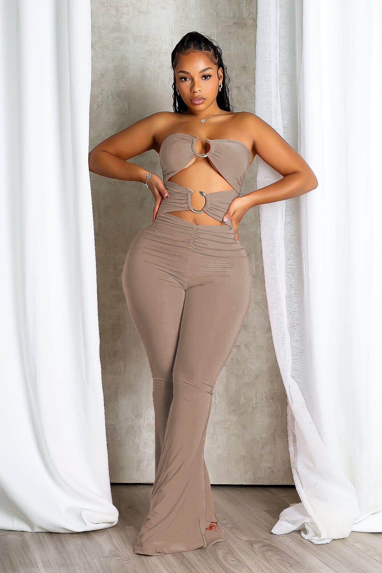 Viper Edge Cutout Snake Trim Jumpsuit 2 Viper Edge Cutout Snake Trim Jumpsuit