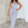 Good Vibes Mineral Washed Strapless Jumpsuit