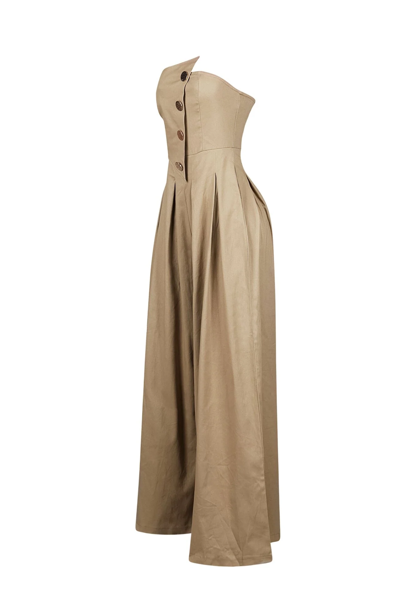 Tailored Cotton Twill Tube Top Jumpsuit 4 Tailored Cotton Twill Tube Top Jumpsuit