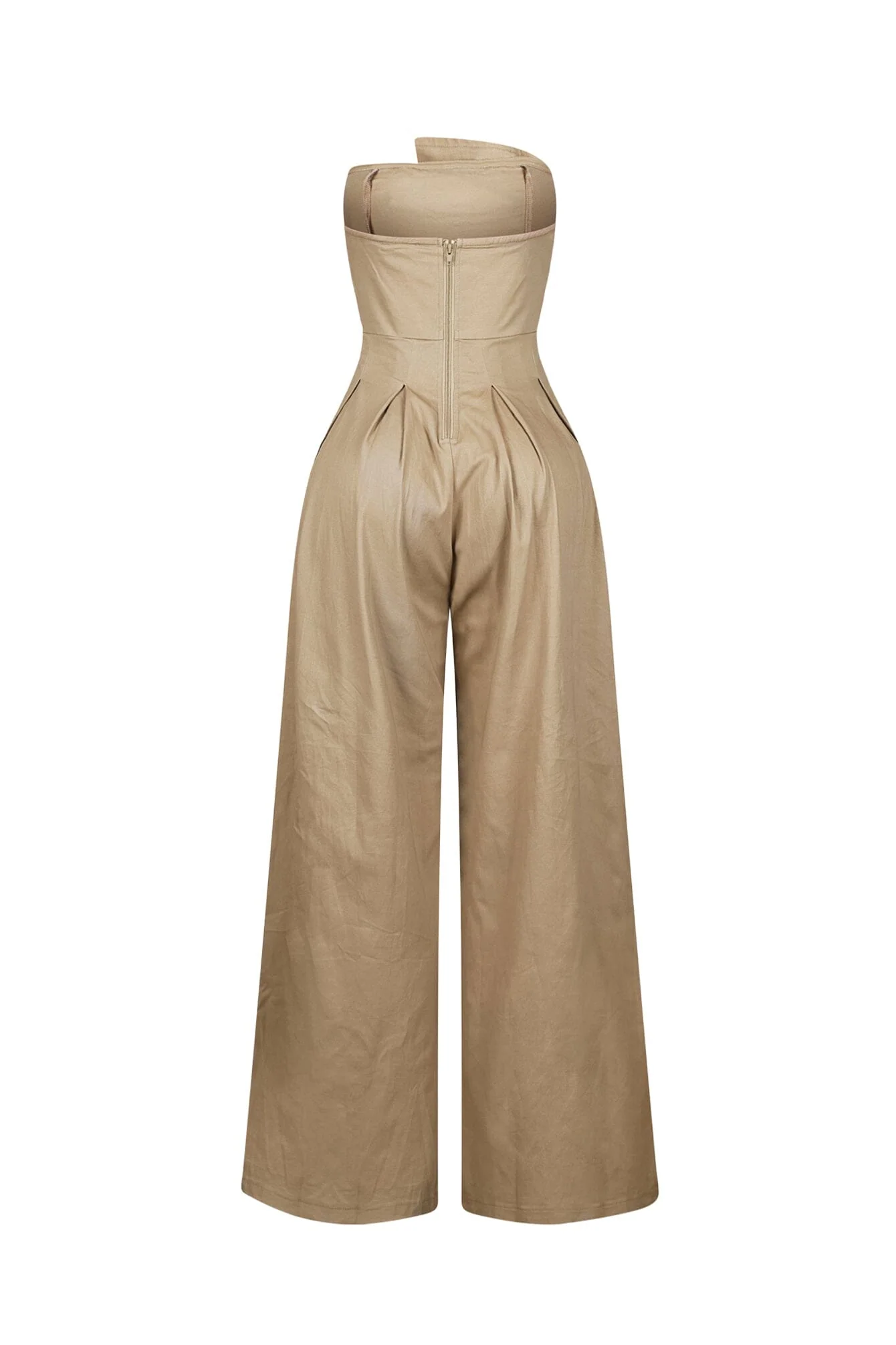 Tailored Cotton Twill Tube Top Jumpsuit 5 Tailored Cotton Twill Tube Top Jumpsuit