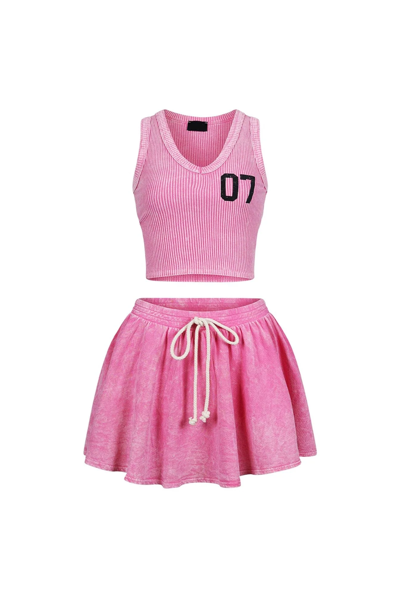 Summer Breeze Mineral Washed Top & Skirt SET 5 Summer Breeze Mineral Washed Top & Skirt SET