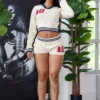 10 Out Of 10 Knit Collared Top & Shorts SET