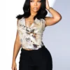 Wild Gold Ruched Halter Top