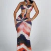 Mykona Halter Bikini Maxi Dress