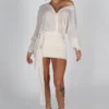 Jolyn Button Up Shirt Mini Dress