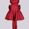 Vermilion Bow Back Satin Mini Dress