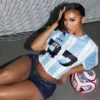 Sporty Smocked Waist Crop Top