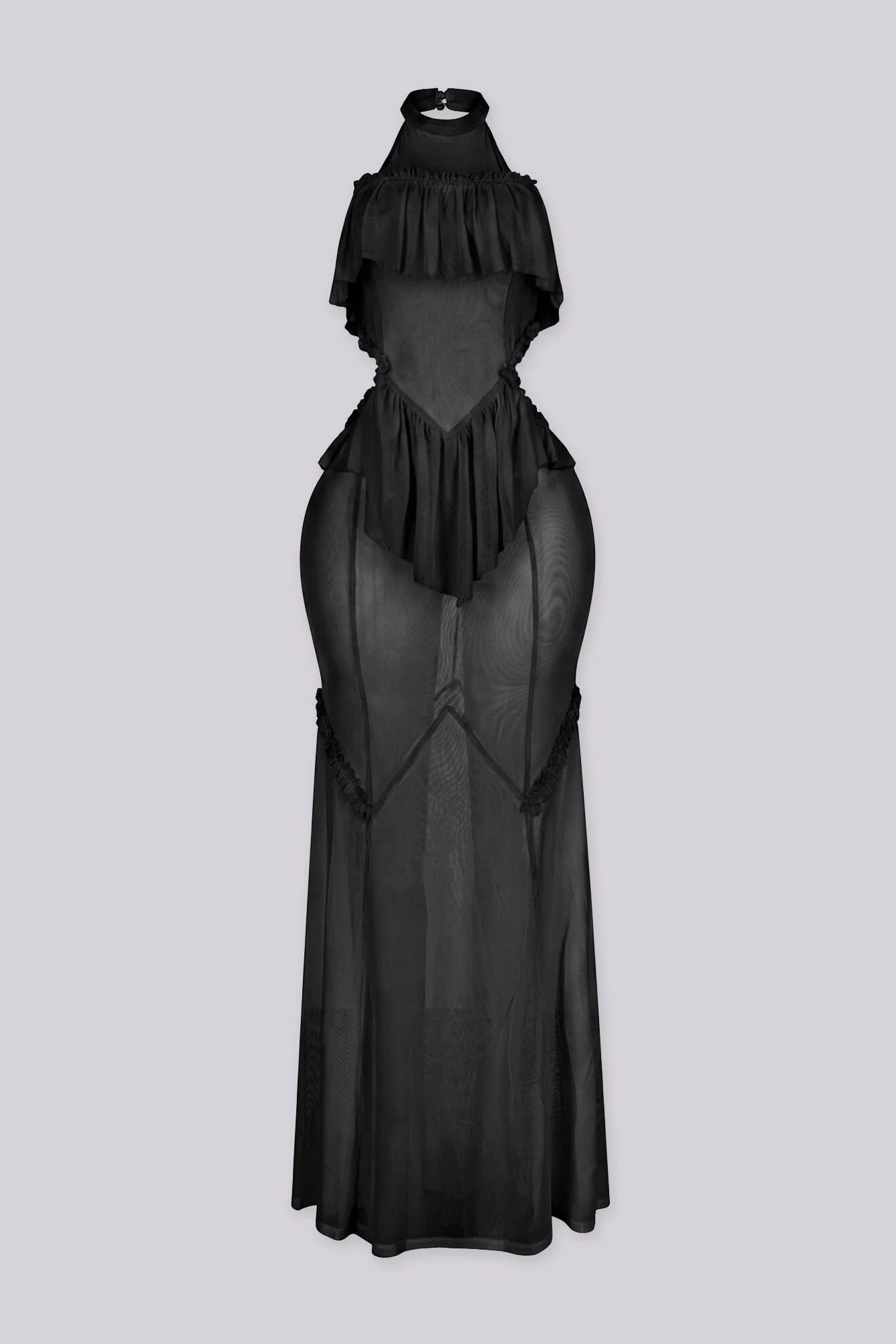 Ibizanh Cut Out Halter Maxi Dress