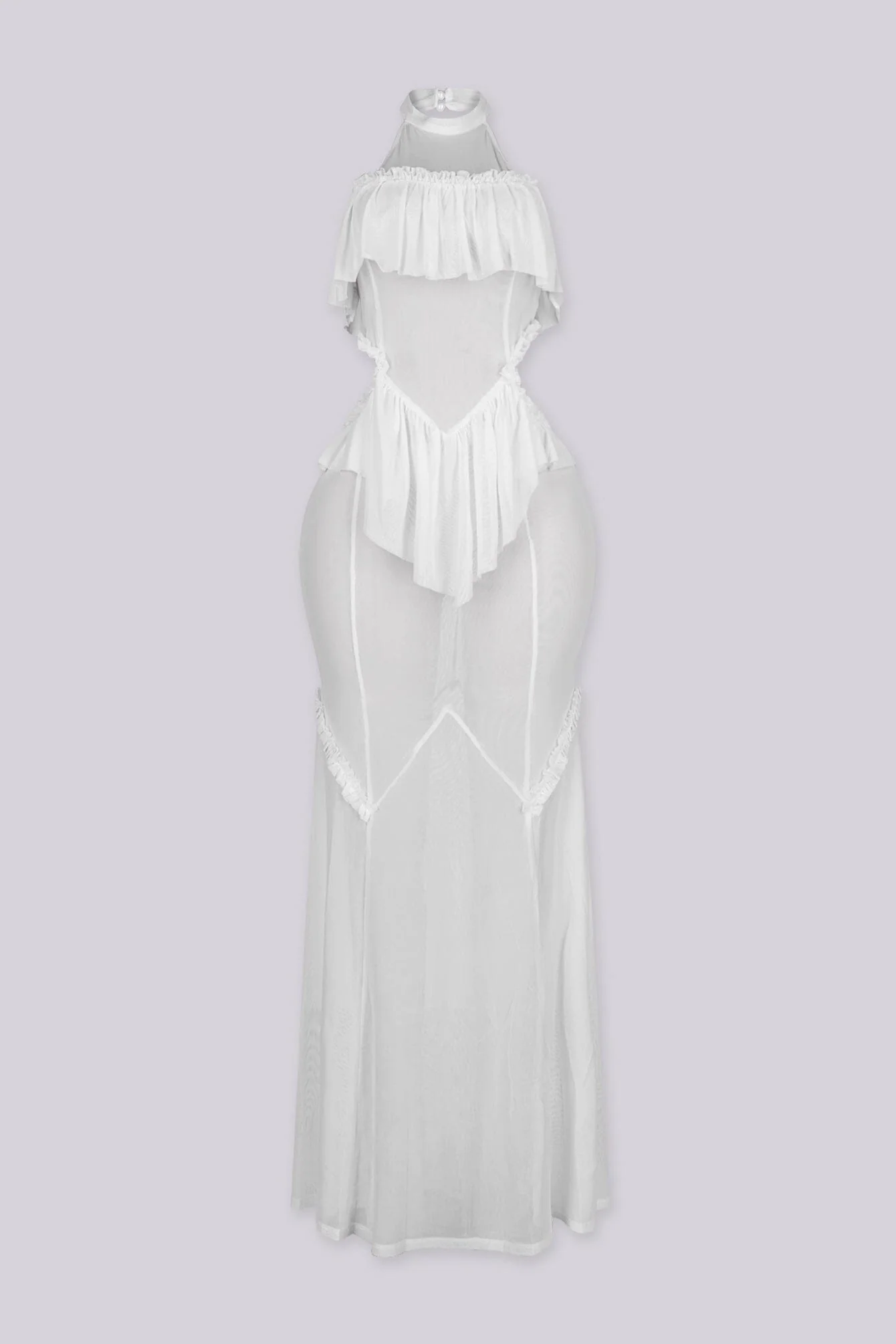 Ibizanh Cut Out Halter Maxi Dress