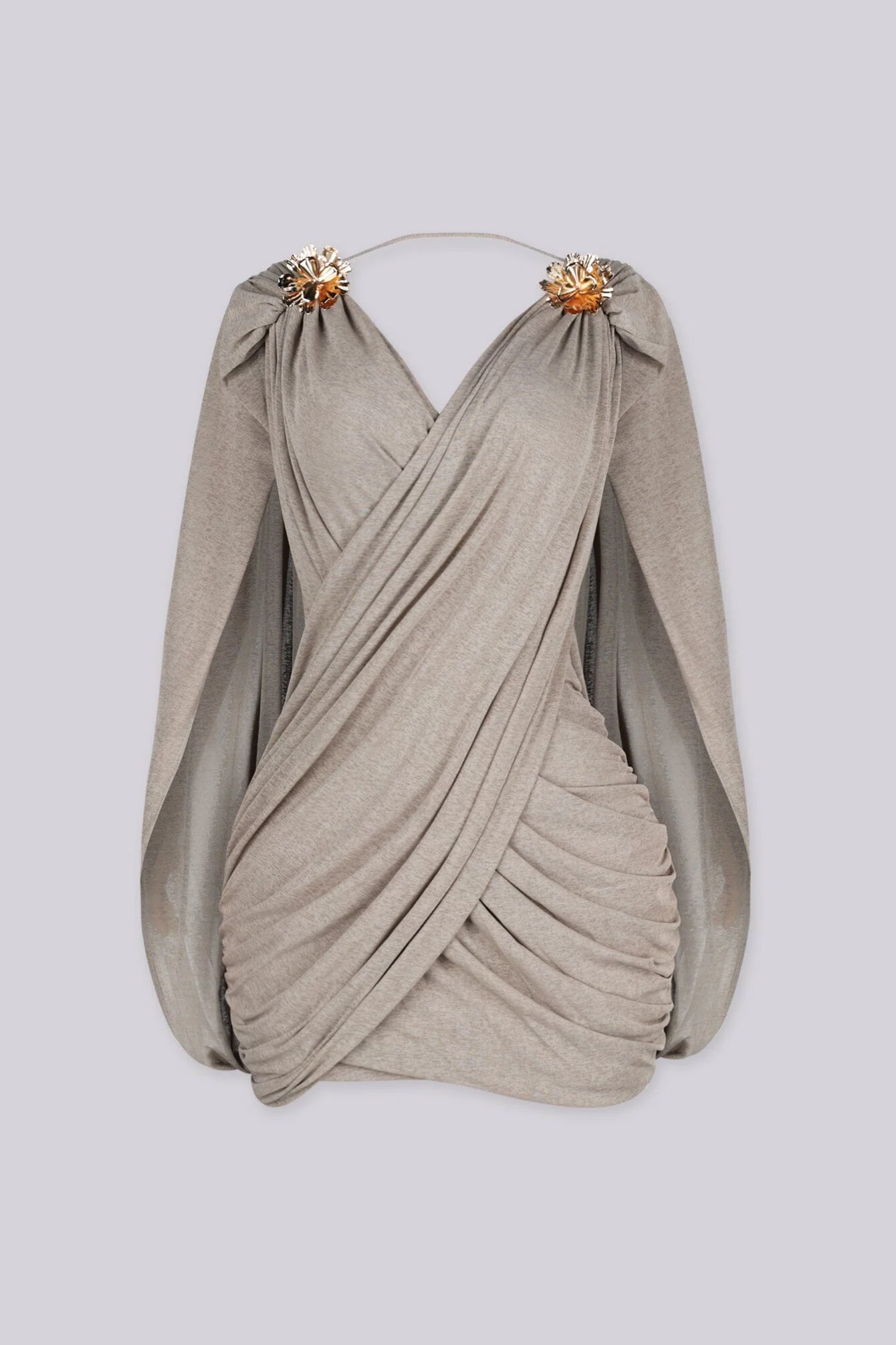 Olympia Draped Cape Mini Dress