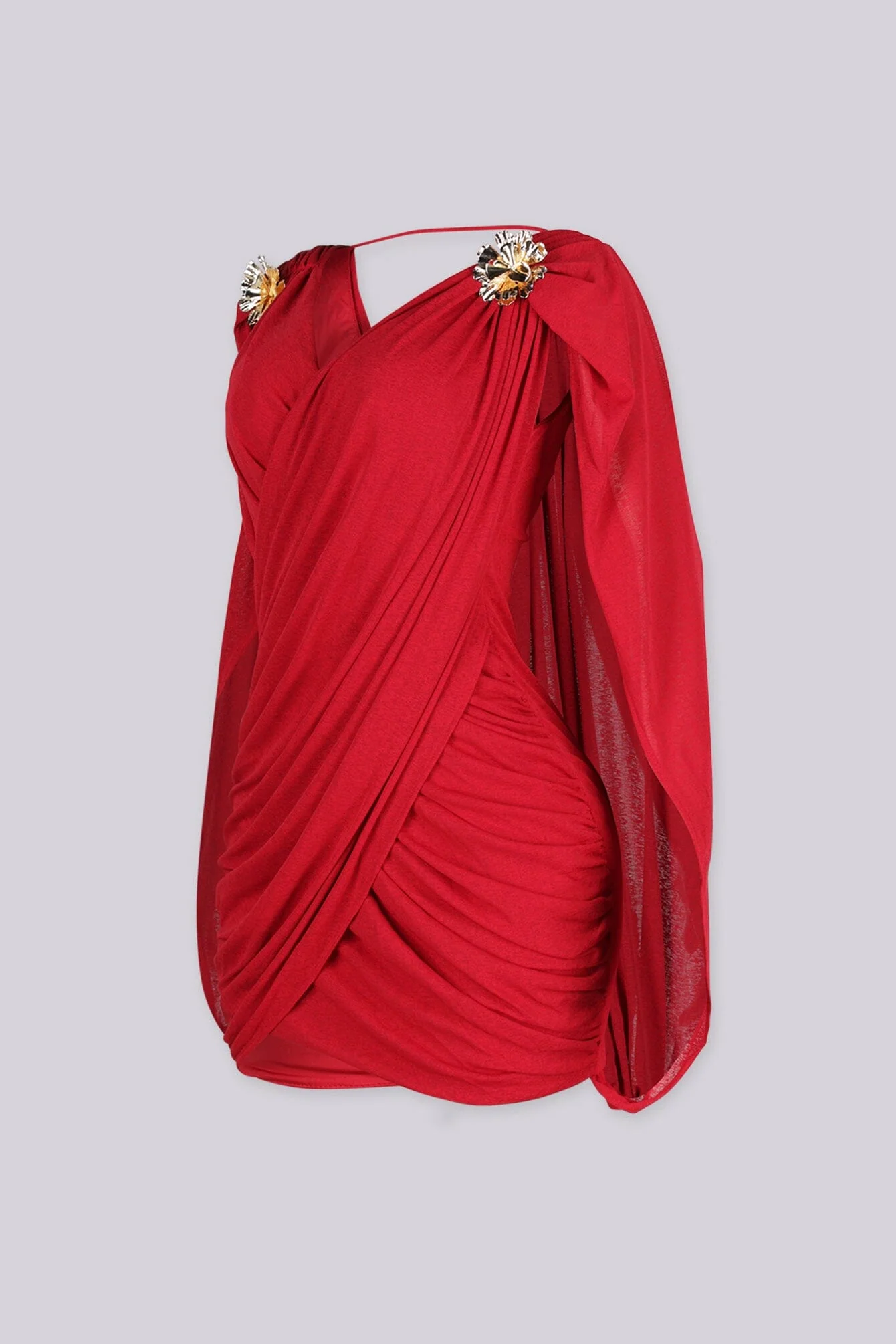 Olympia Draped Cape Mini Dress 7 Olympia Draped Cape Mini Dress