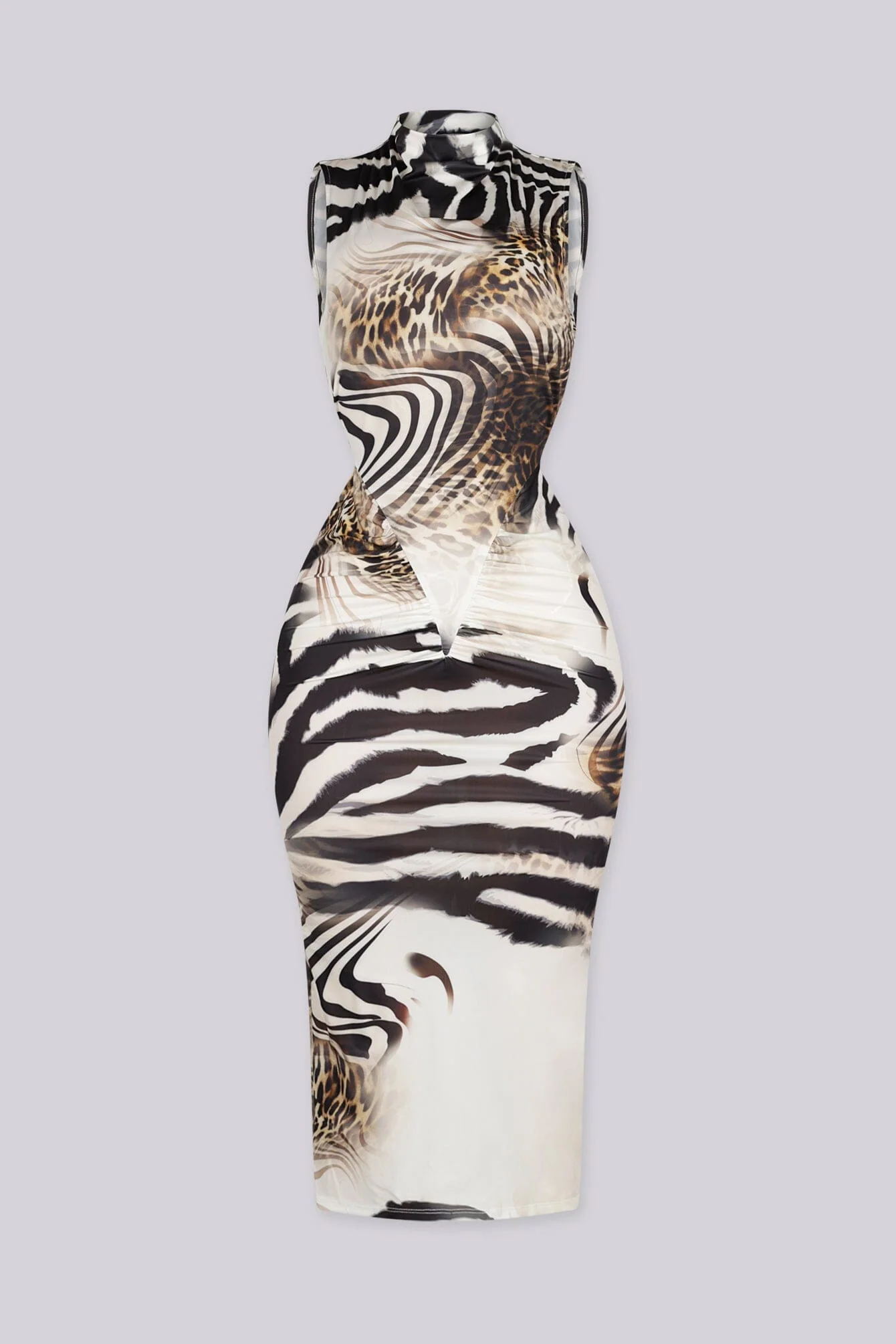 Untamed Mock Neck Midi Dress 1 Untamed Mock Neck Midi Dress