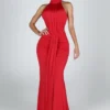 Cinema Cutout Halter Maxi Dress