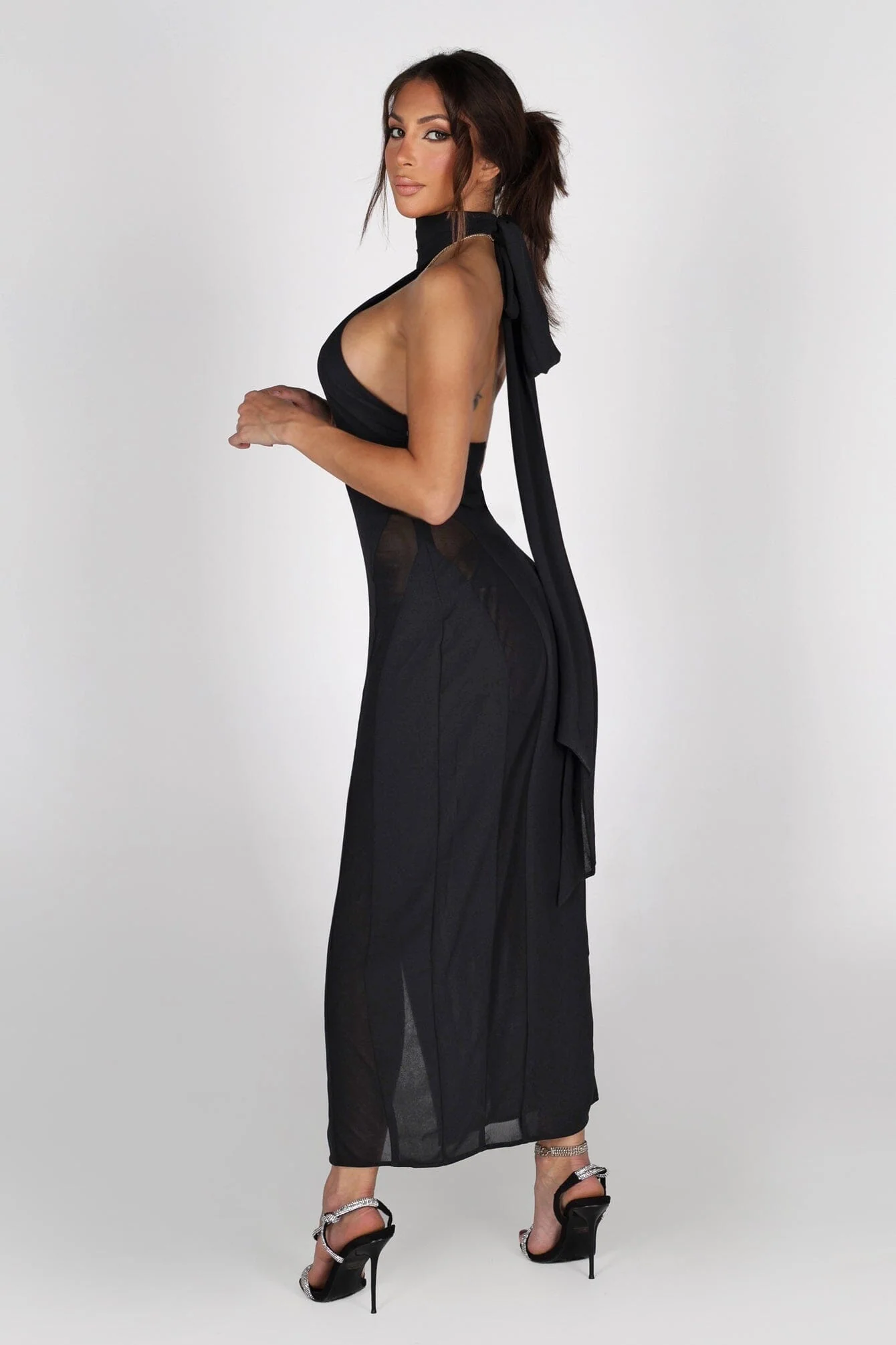 Cartel Sheer Mesh Midi Dress