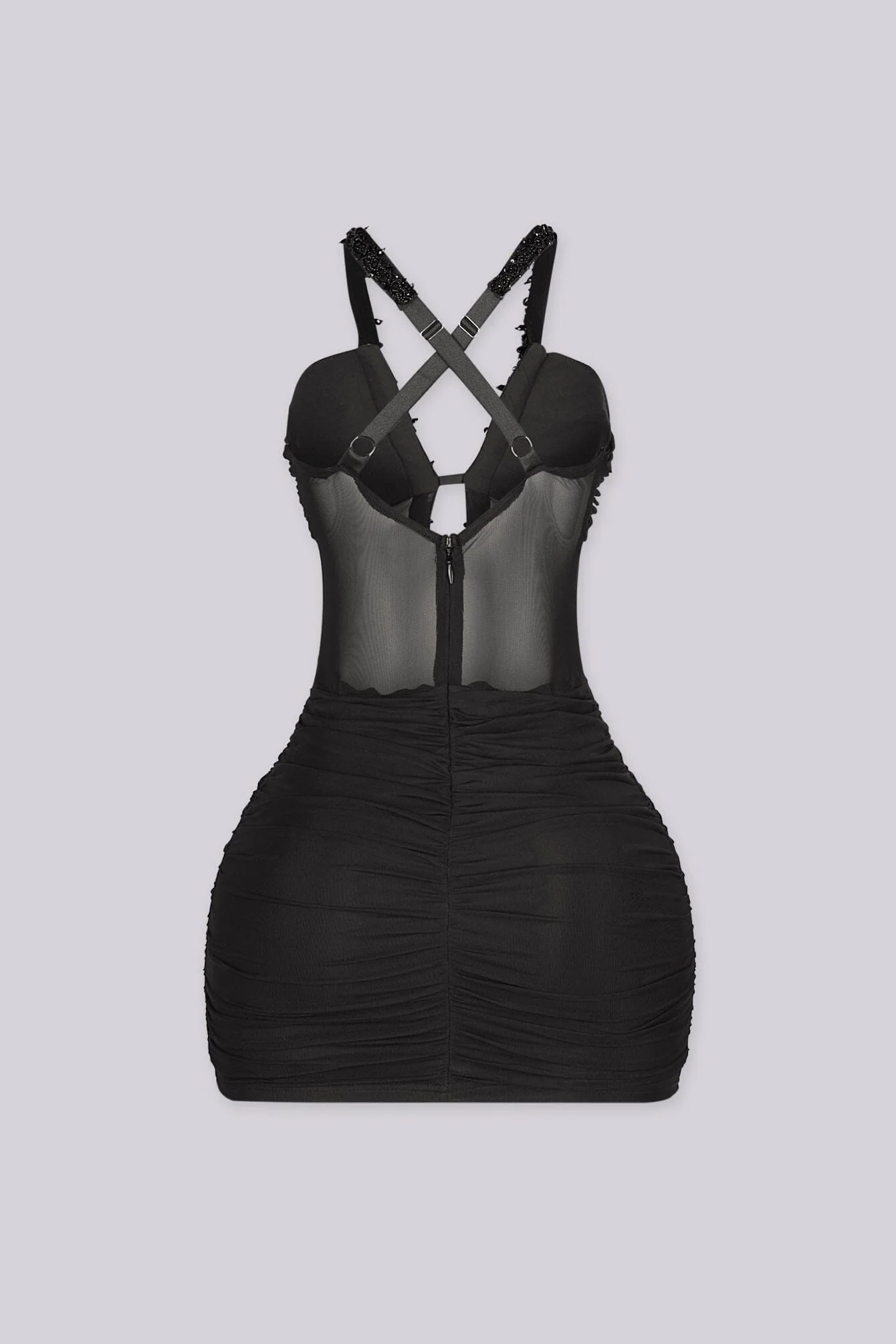 Kyto Harness Beaded Mini Dress