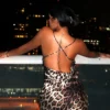 Kenya Leopard Satin Mini Dress 11 Kenya Leopard Satin Mini Dress