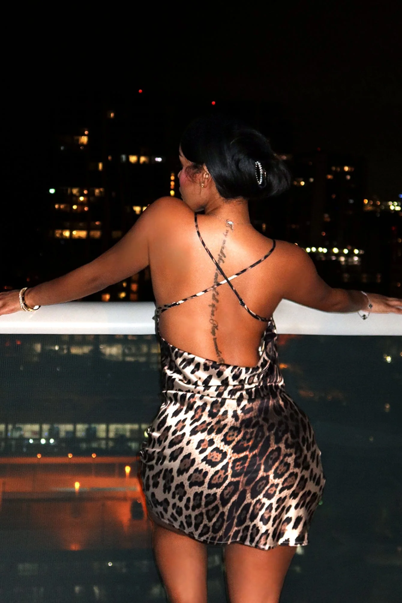 Kenya Leopard Satin Mini Dress 1 Kenya Leopard Satin Mini Dress