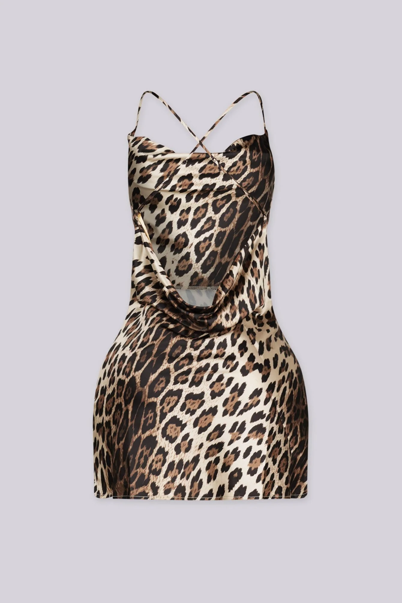 Kenya Leopard Satin Mini Dress 5 Kenya Leopard Satin Mini Dress