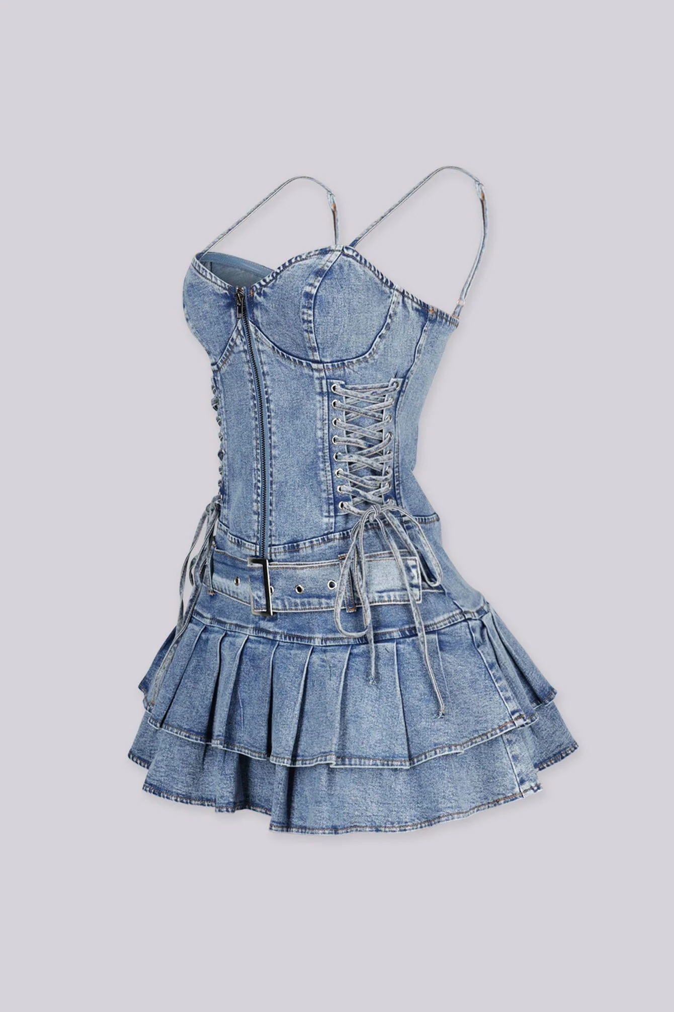 Nashville Denim Corset Mini Dress 4 Nashville Denim Corset Mini Dress